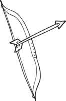 black and white cartoon bow and arrow png
