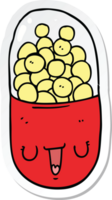 sticker of a cartoon medical pill png