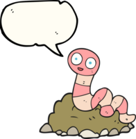 speech bubble cartoon earthworm png