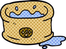 tazón de mascota de doodle de dibujos animados png