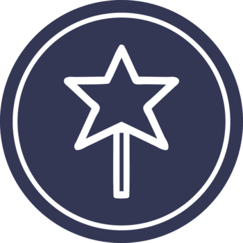 ícone circular de varinha mágica png