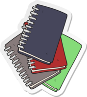 autocollant d'un carnet de notes de dessin animé png