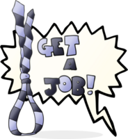 speech bubble cartoon get a job tie noose symbol png