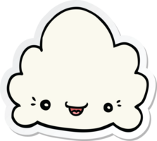 sticker of a cartoon cloud png