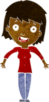 cartoon woman shrugging shoulders png