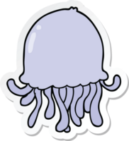 pegatina de una medusa de dibujos animados png