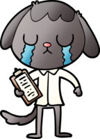 cute cartoon dog crying png