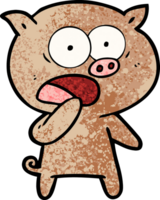 shocked pig cartoon png