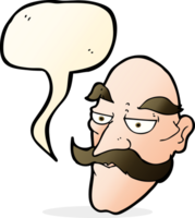 cartoon old man face with speech bubble png