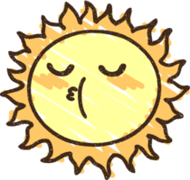 lindo dibujo de tiza de sol png