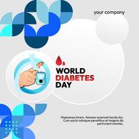 World Diabetes Day banner for awareness and concern. Geometric banner for International Diabetes Day. vector