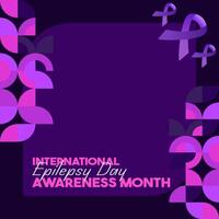 Purple day for Epilepsy Awareness. World Epilepsy Day. vector