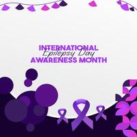 Purple day for Epilepsy Awareness. World Epilepsy Day. vector