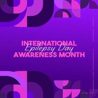 púrpura día para epilepsia conciencia. mundo epilepsia día. vector