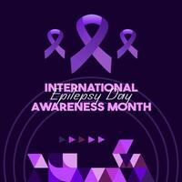 Purple day for Epilepsy Awareness. World Epilepsy Day. vector