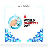 World Diabetes Day banner for awareness and concern. Geometric banner for International Diabetes Day. vector