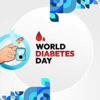 World Diabetes Day banner for awareness and concern. Geometric banner for International Diabetes Day. vector