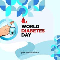 World Diabetes Day banner for awareness and concern. Geometric banner for International Diabetes Day. vector