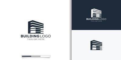 conjunto de edificio logo diseño inspiración vector