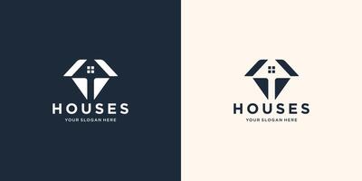 Luxury Abstract home logo design. House Symbol geomtric Linear Style isolated on Double Background. Usable for Real Estate, Construction, Architecture and Building Logos. Flat Vector Logo