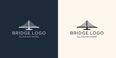 puente líneas logo un mínimo dan sencillo logo de puente forma. puente líneas logo además mira muy elegante y elegante vector