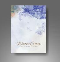 Cards with watercolor background. Design for your cover, date, postcard, banner, logo. vector