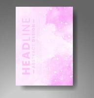 Cards with watercolor background. Design for your cover, date, postcard, banner, logo. vector