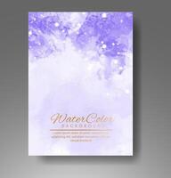 Cards with watercolor background. Design for your cover, date, postcard, banner, logo. vector