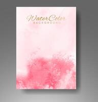 Cards with watercolor background. Design for your cover, date, postcard, banner, logo. vector