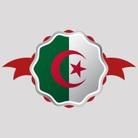 Creative Algeria Flag Sticker Emblem vector