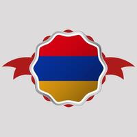 creativo Armenia bandera pegatina emblema vector