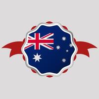 Creative Australia Flag Sticker Emblem vector