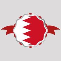 Creative Bahrain Flag Sticker Emblem vector