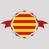 creativo Cataluña bandera pegatina emblema vector