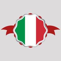 Creative Italy Flag Sticker Emblem vector