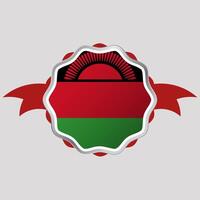 Creative Malawi Flag Sticker Emblem vector