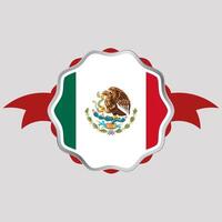 Creative Mexico Flag Sticker Emblem vector