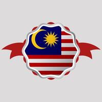Creative Malaysia Flag Sticker Emblem vector