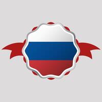 Creative Russia Flag Sticker Emblem vector