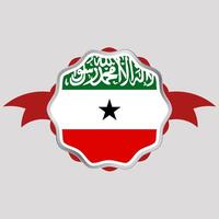 creativo Somalilandia bandera pegatina emblema vector