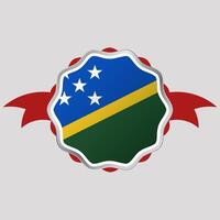 Creative Solomon Islands Flag Sticker Emblem vector