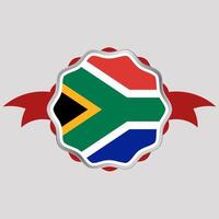 Creative South Africa Flag Sticker Emblem vector