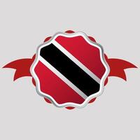 Creative Trinidad and Tobago Flag Sticker Emblem vector