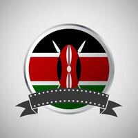 vector Kenia redondo bandera bandera vector ilustración
