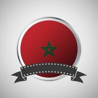 vector Marruecos redondo bandera bandera vector ilustración