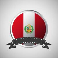 vector Perú redondo bandera bandera vector ilustración