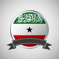 Vector Somaliland Round Flag Banner Vector Illustration