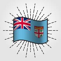 Vintage Fiji National Flag Illustration vector