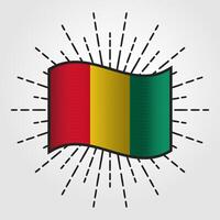 Vintage Guinea National Flag Illustration vector