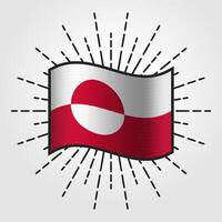 Vintage Greenland National Flag Illustration vector